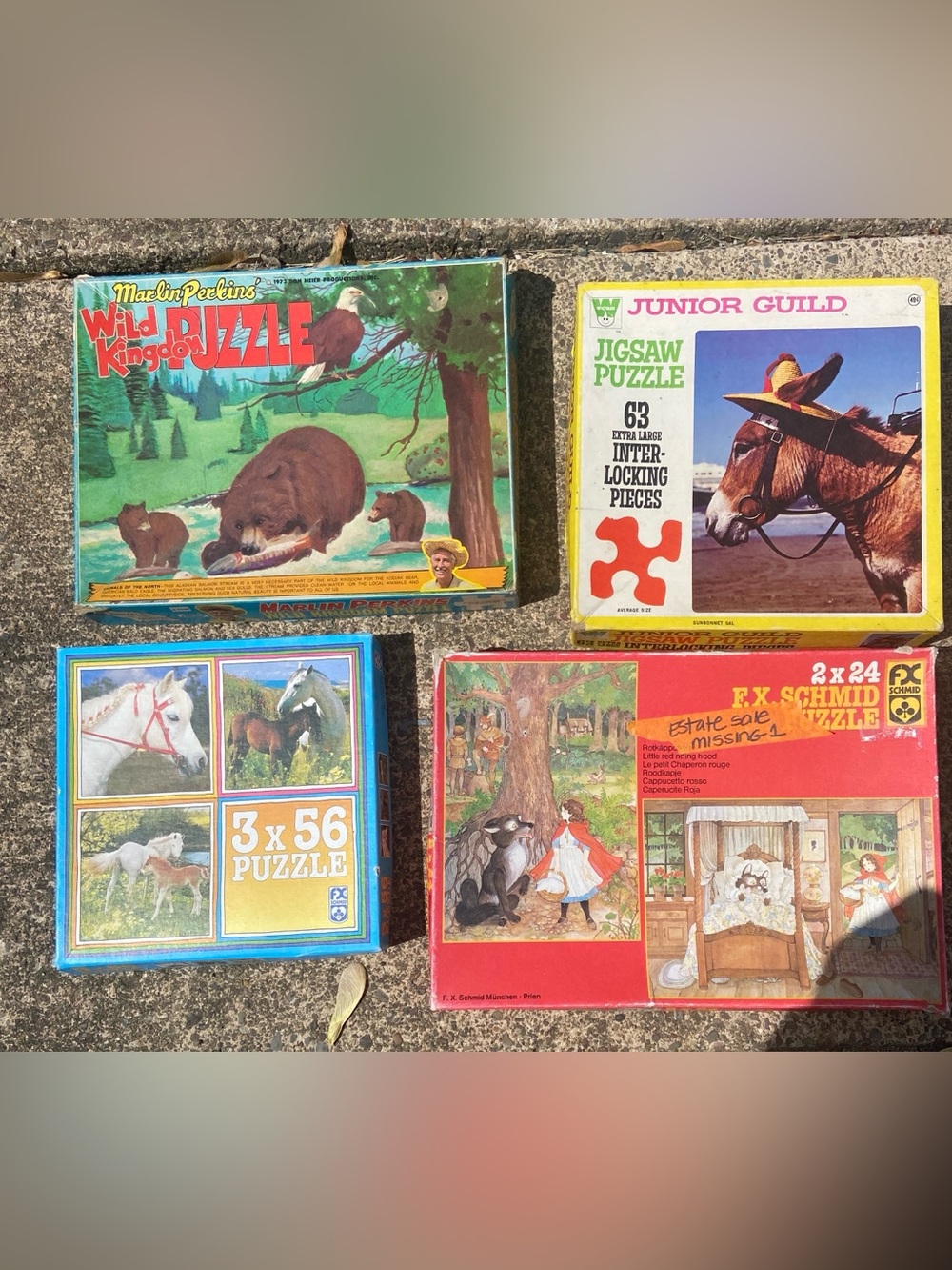 Vintage Mixed Jigsaw Puzzle Lot